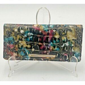 Brahmin Melbourne Ady Slim Bifold Leather Wallet Clutch Intuition Multicolor New